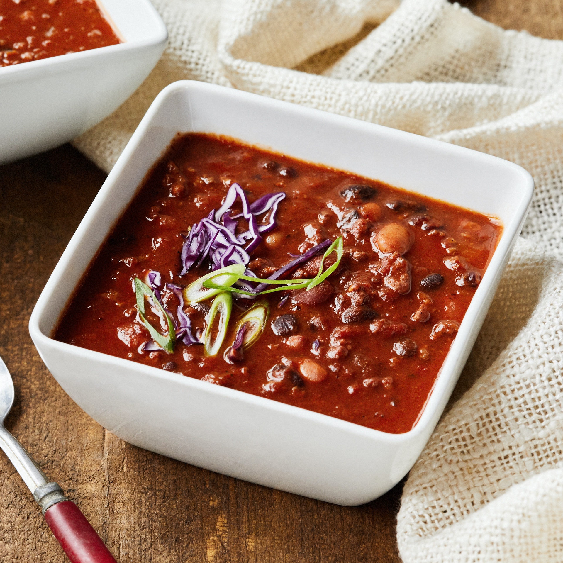 Bowl of chili prepared for the 2023 Terre Haute Breakfast Optimist's Chili Cook-Off