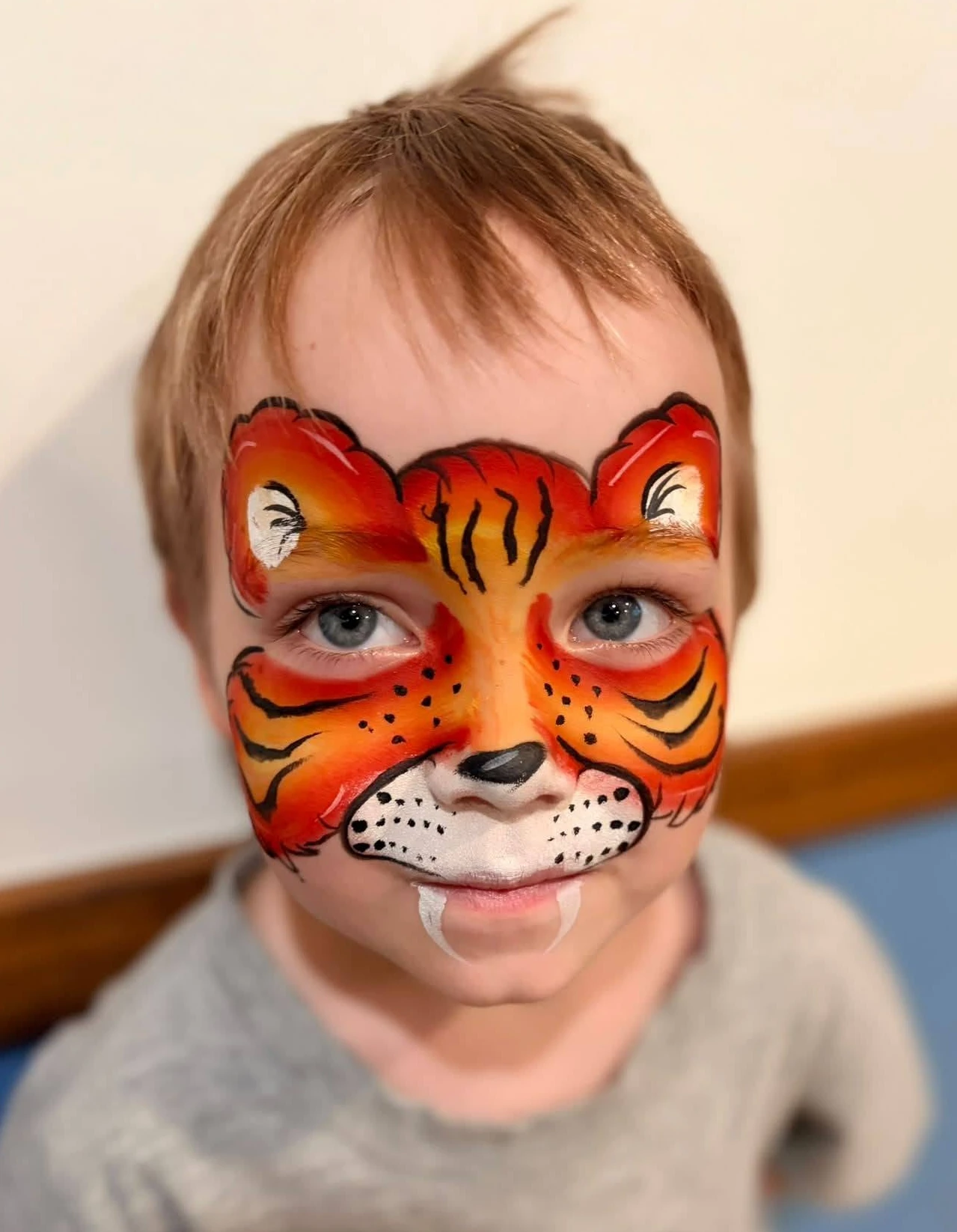 Boy with painted face